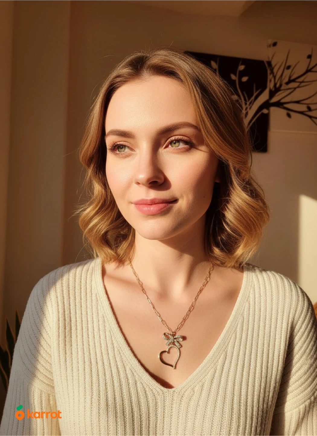 Claire's Gold Heart & Bow Necklace - New! - photo 2