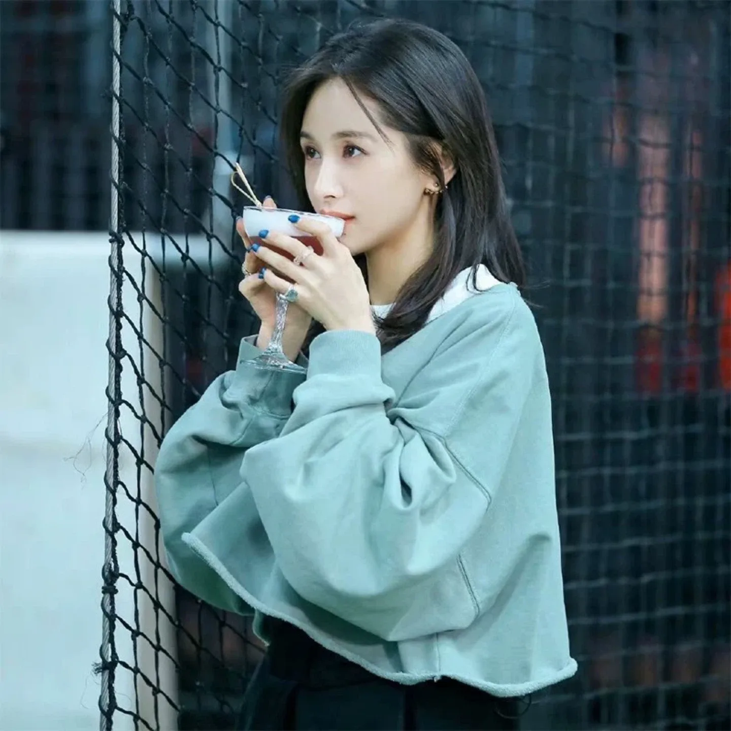 New Cropped Sweatshirt - Sage Green image indicator(3)