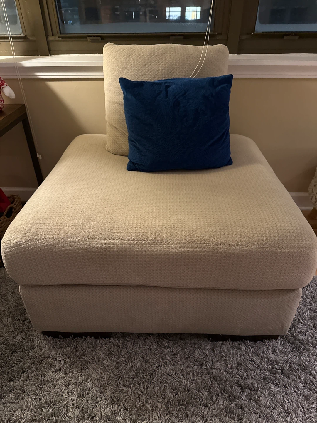 Beige Sofa with Ottoman - photo 2