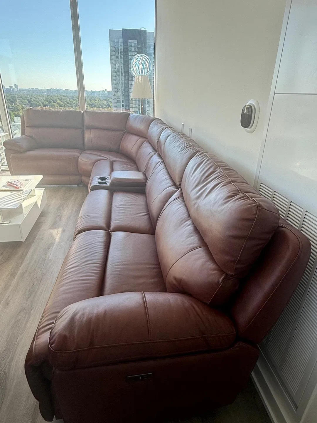 Brown Leather Sectional Sofa