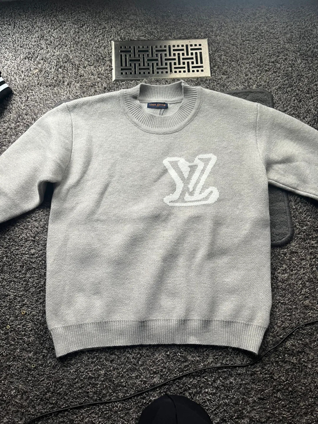 Louis Vuitton Grey Wool Sweater