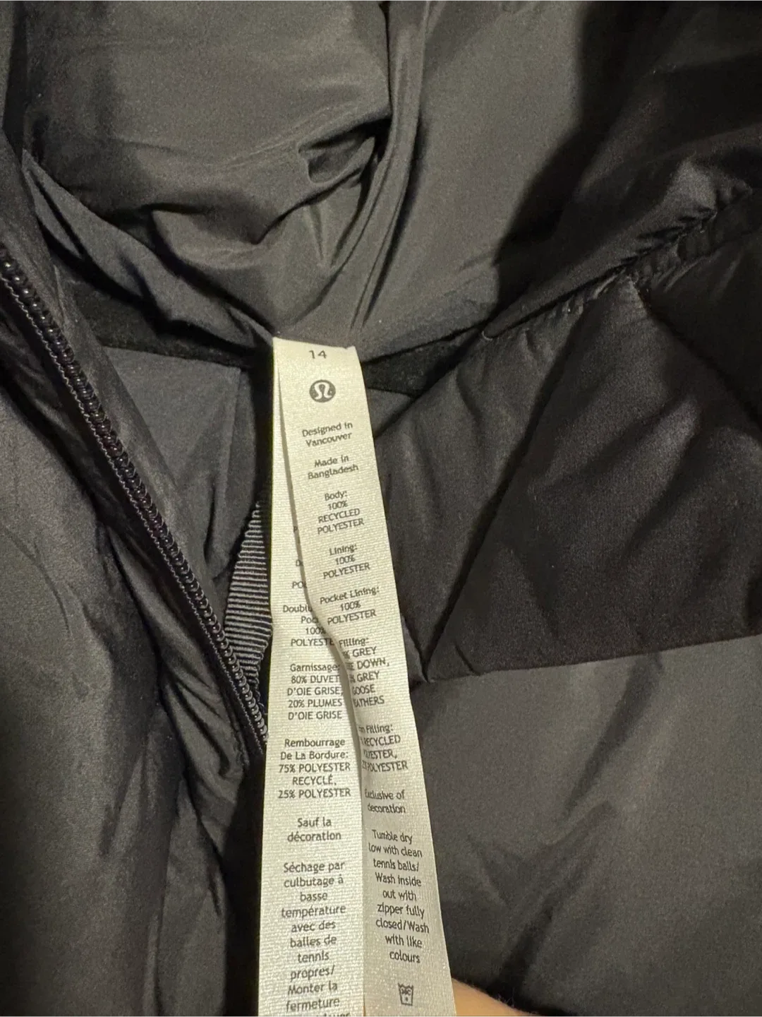 New Lululemon Wunder Puff Cropped Vest - Size 14 image indicator(7)