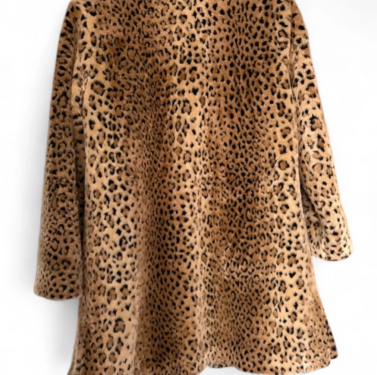 Leopard Animal Print Faux Fur Long Coat image indicator(3)