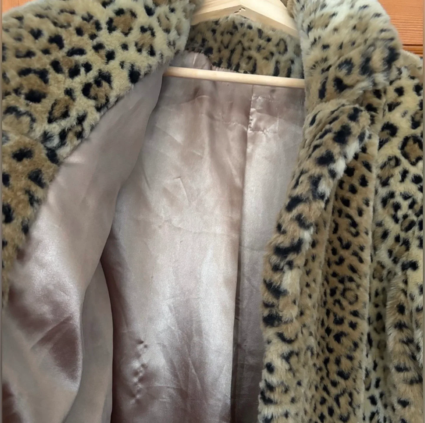 Leopard Animal Print Faux Fur Long Coat image indicator(8)