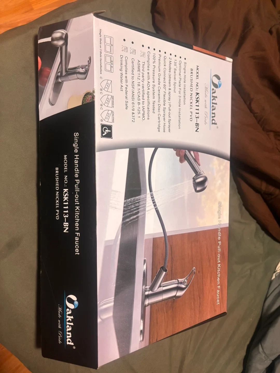 Oakland KSK1113-BN Brushed Nickel Kitchen Faucet - New