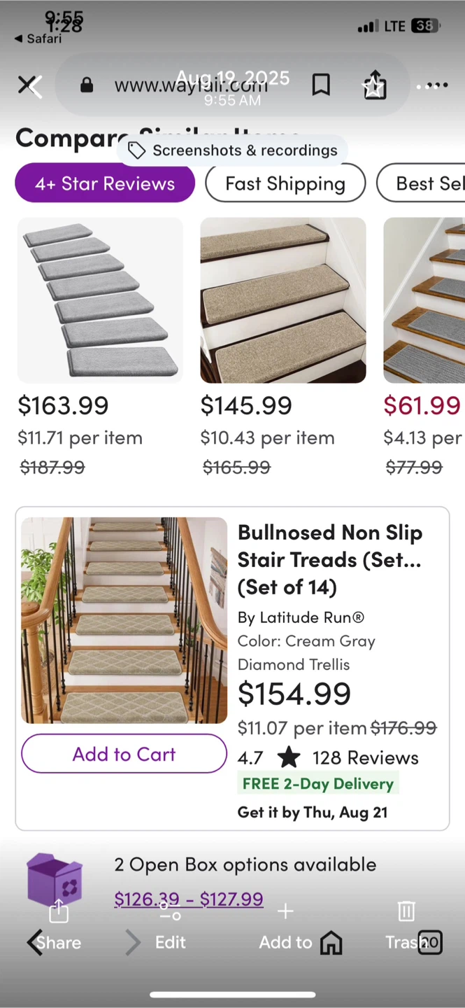 Latitude Run Bullnosed Stair  Tan