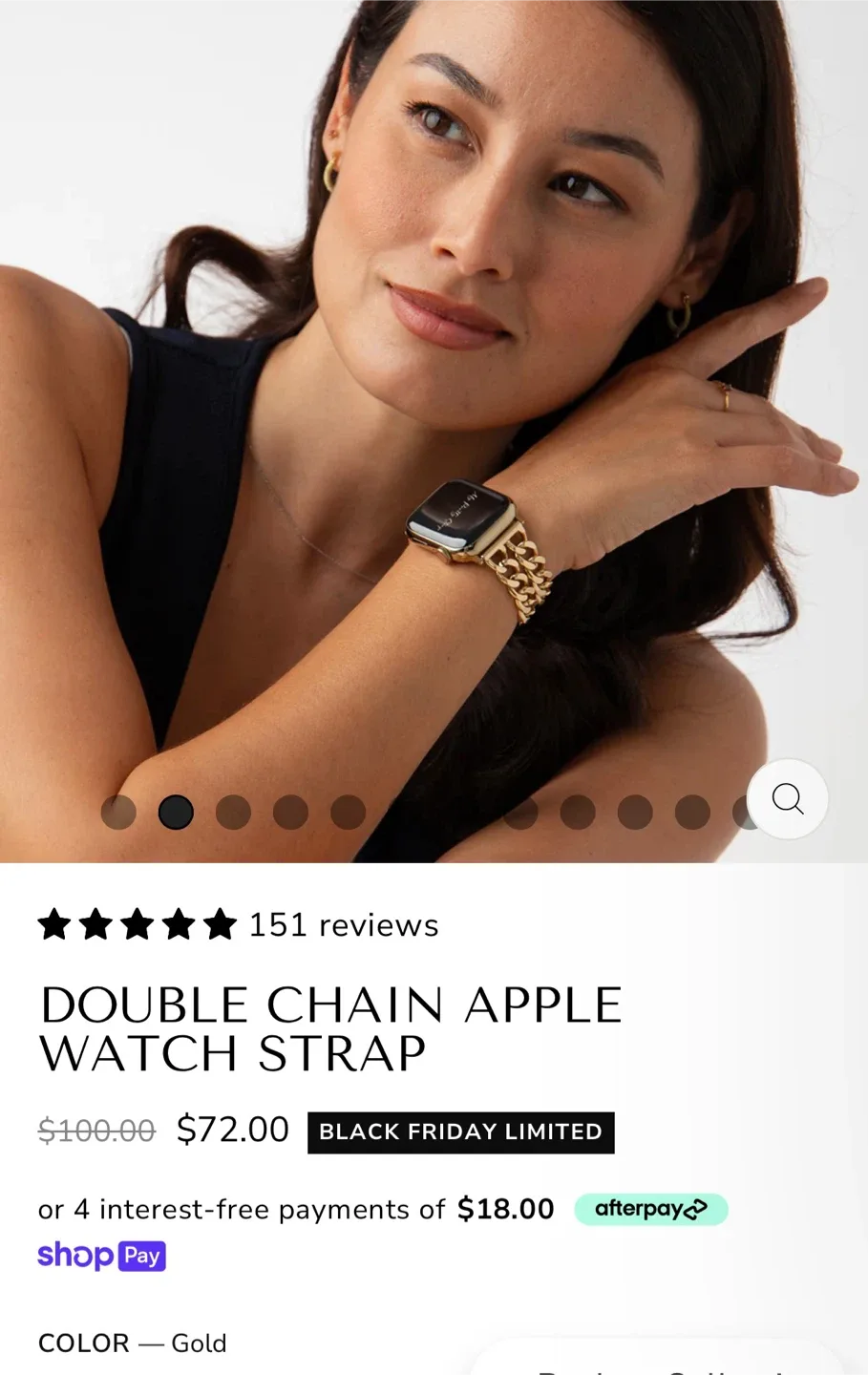 My Pretty Strap Double Chain Apple Watch Band image indicator(3)