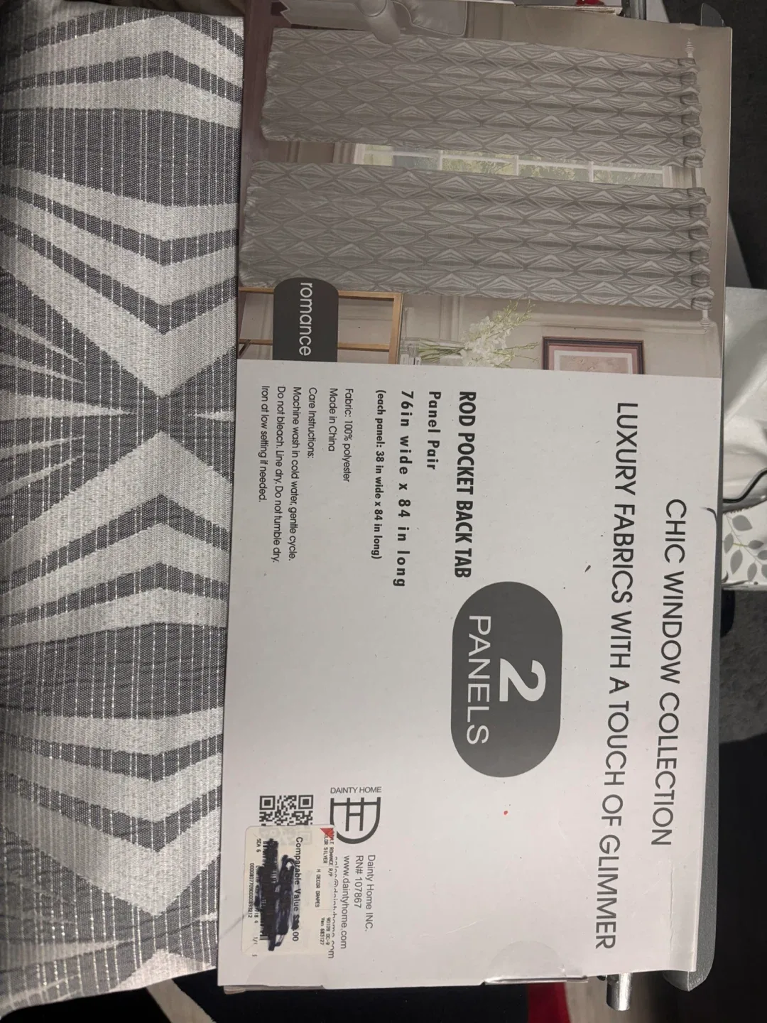 Dainty Home Romance Window Panels 76x84