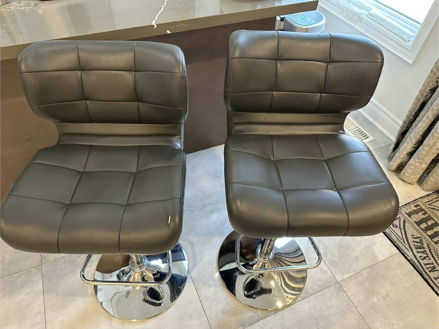 Pair of Adjustable Bar Stools- 35”-42” Height - photo 2
