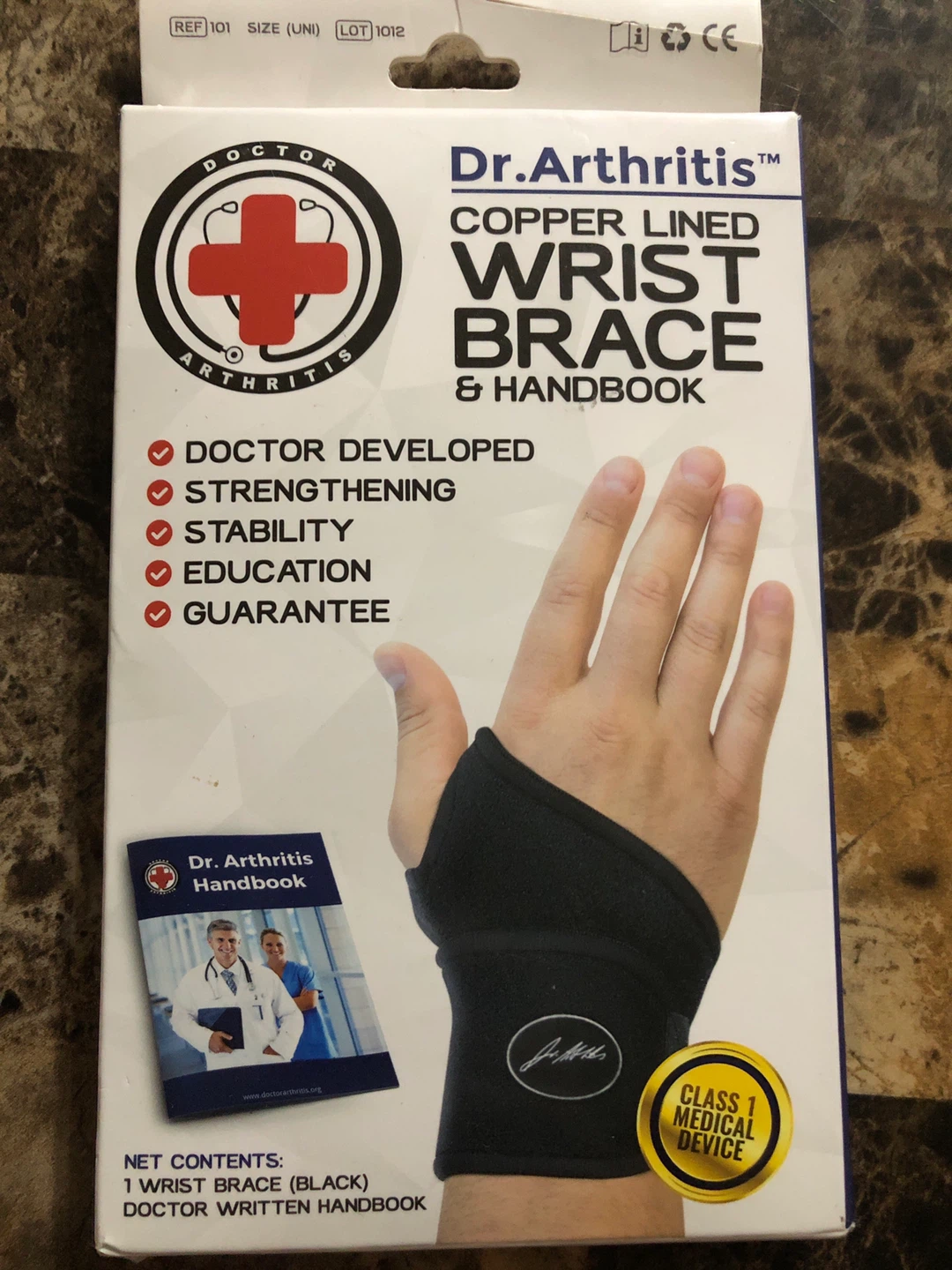 Dr. Arthritis Copper Lined Wrist Brace & Handbook - photo 2