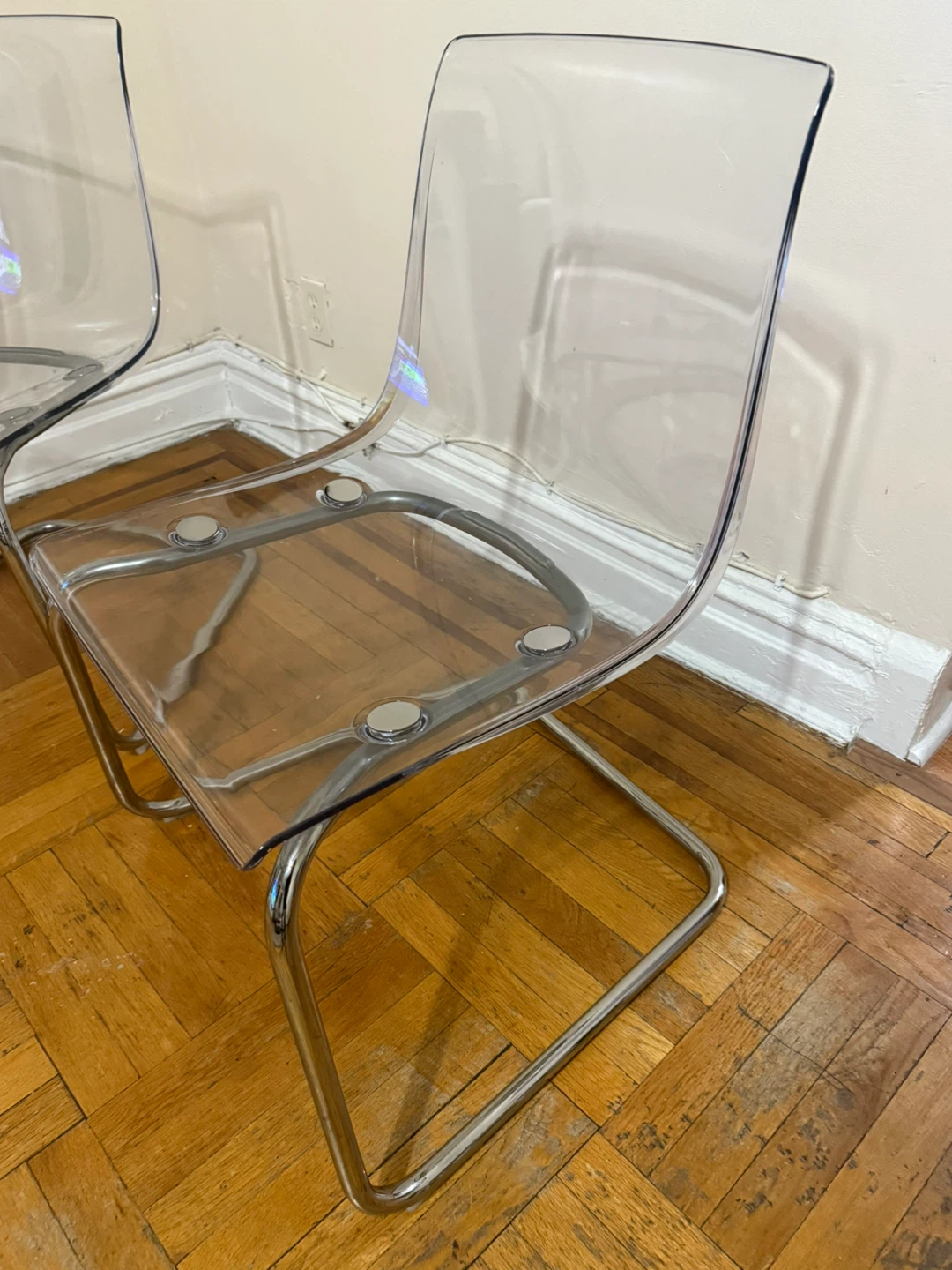 Clear Acrylic Dining Chairs (2) - photo 2