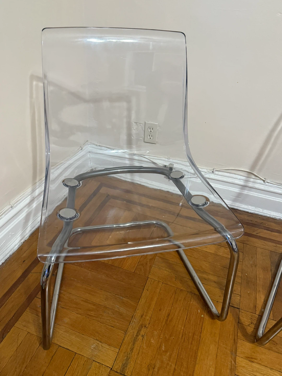 Clear Acrylic Dining Chairs (2) - photo 3