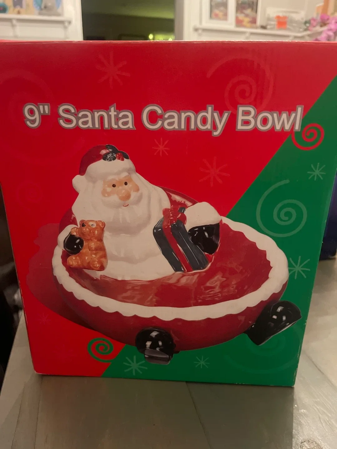 9" Santa Candy Bowl