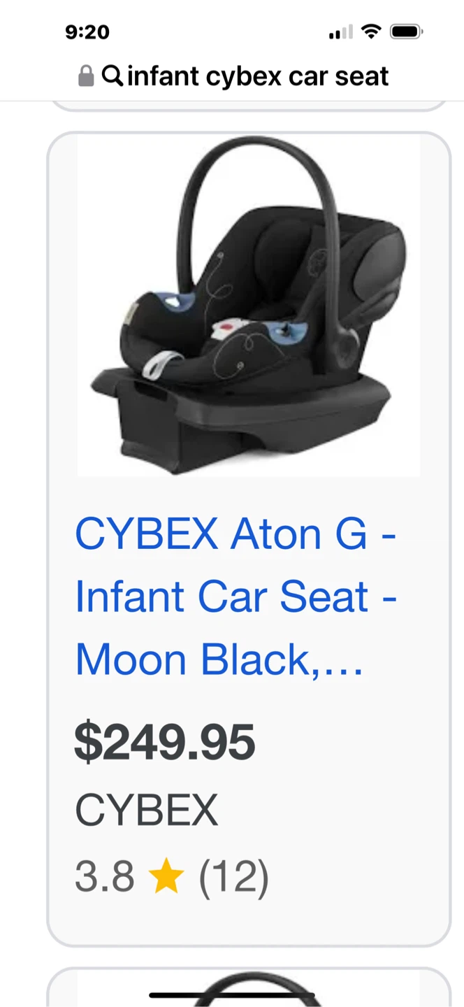 CYBEX Aton G Infant Car Seat - Moon Black