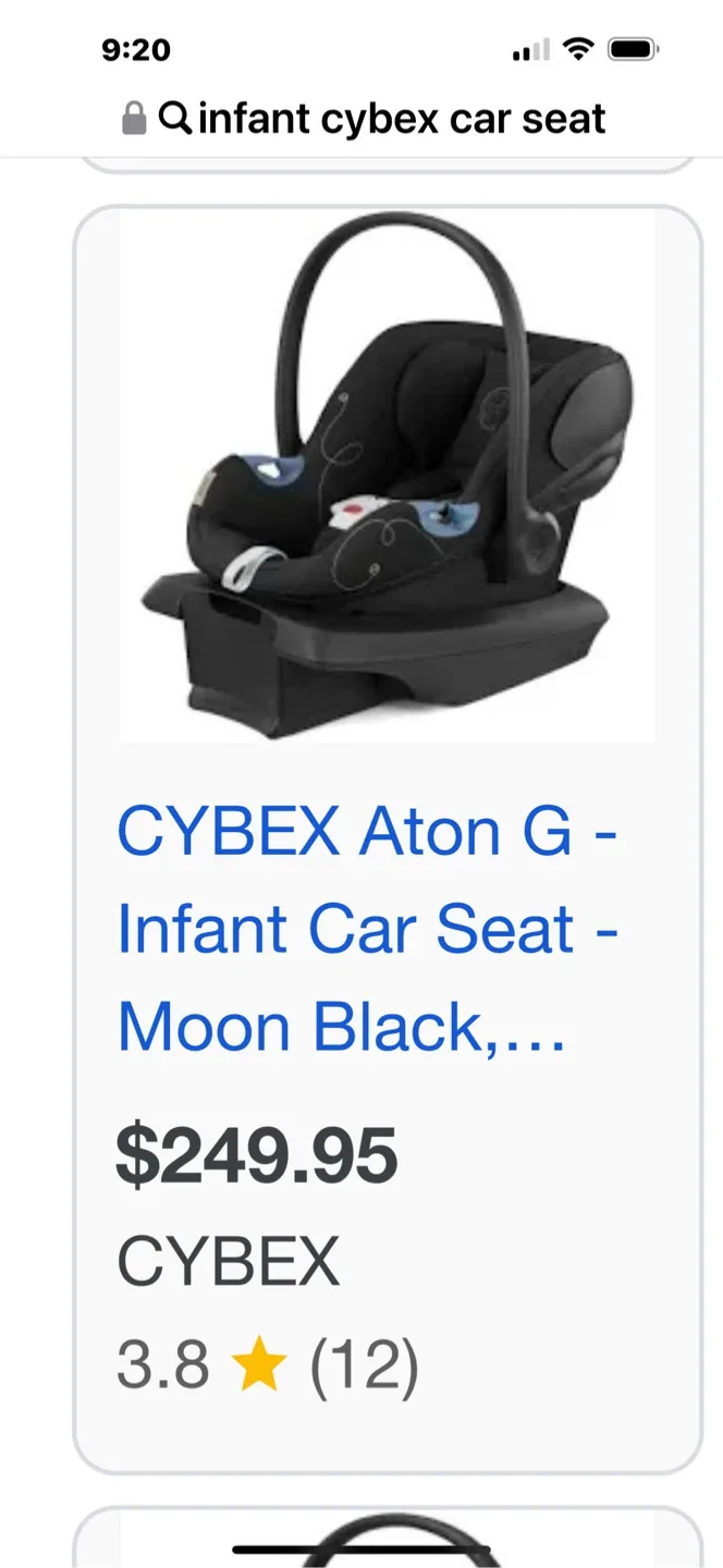 CYBEX Aton G Infant Car Seat - Moon Black