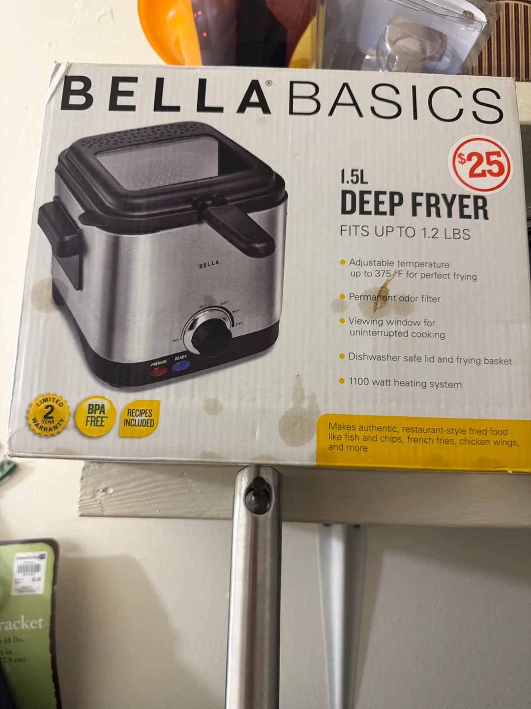 “#cleanout”Bella Basics 1.5L Deep Fryer - Like New!