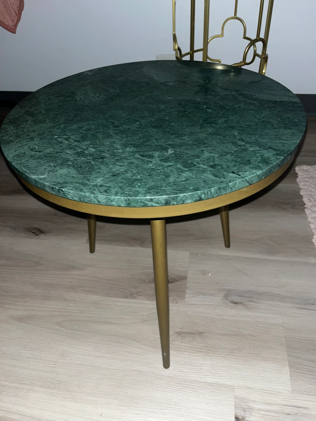 Green Marble Top Side Table