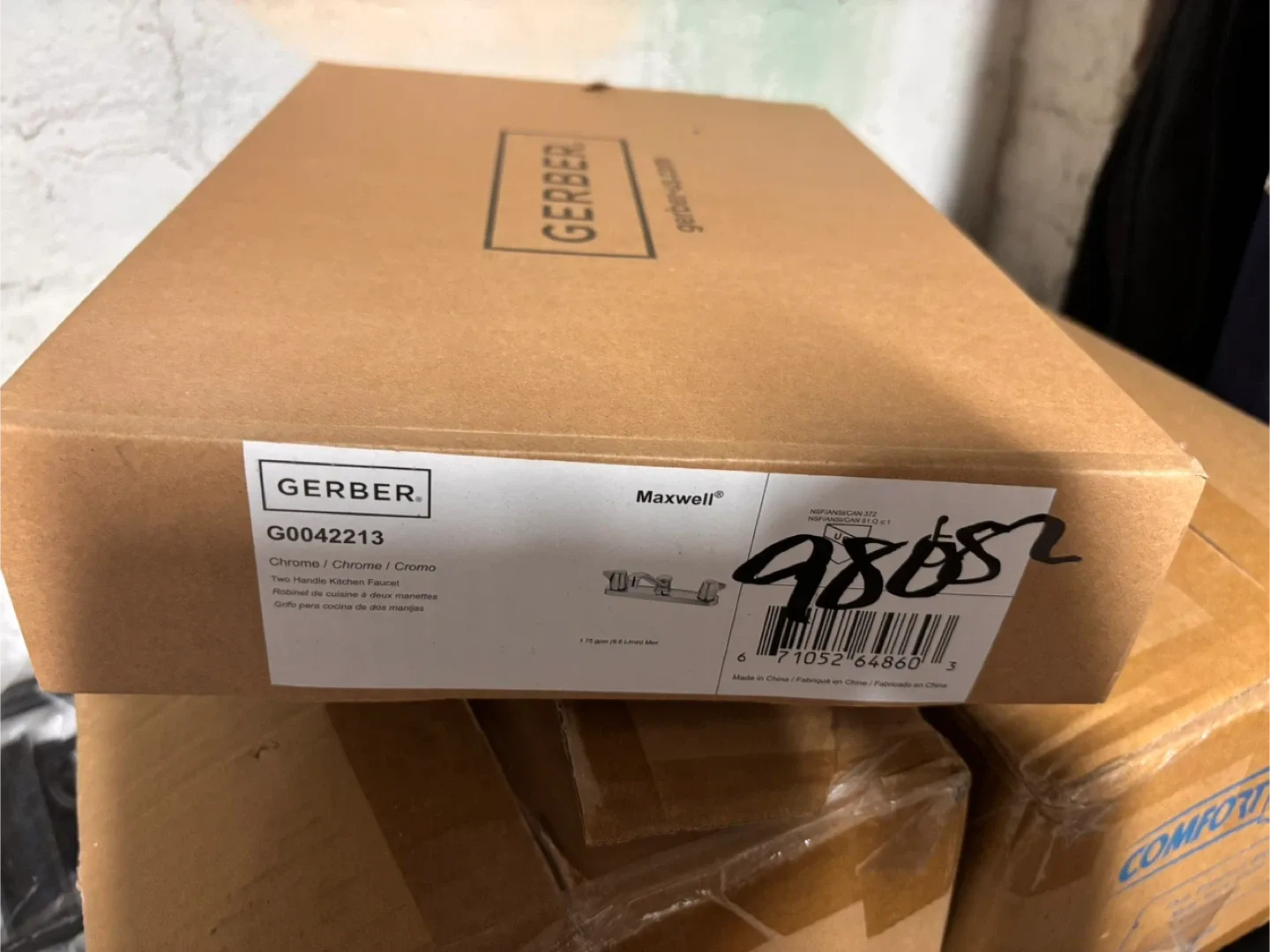 Gerber Maxwell Two Handle Kitchen Faucet - Chrome