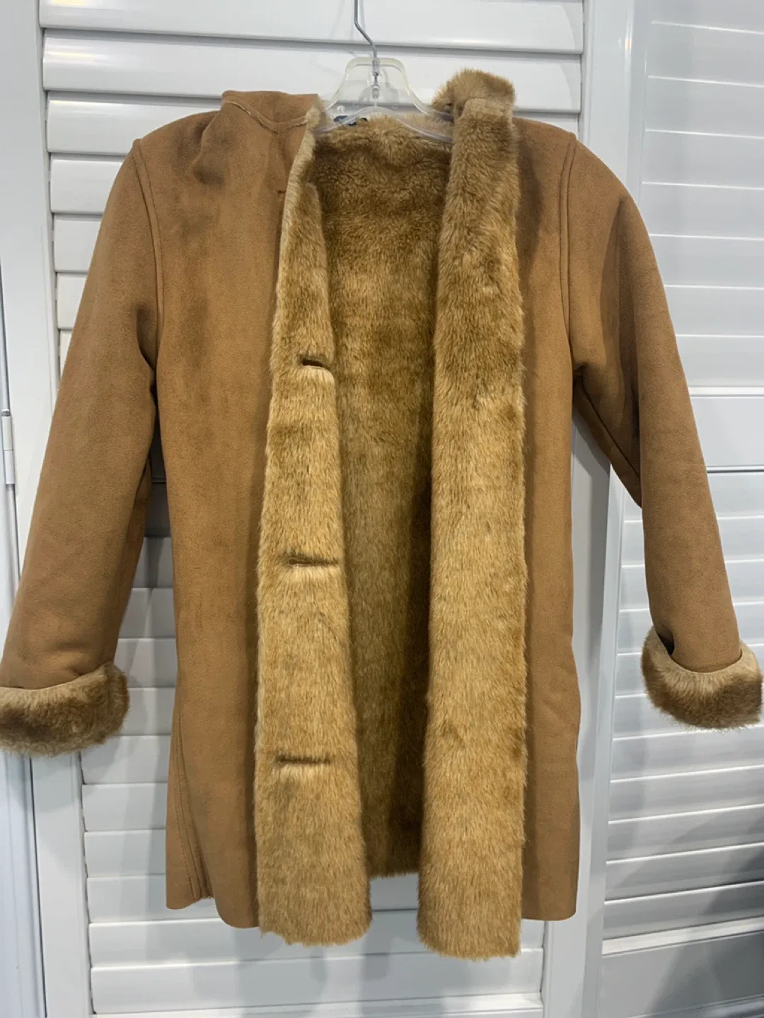 GAP Kids Faux Fur Lined Coat - Size L/G (10)