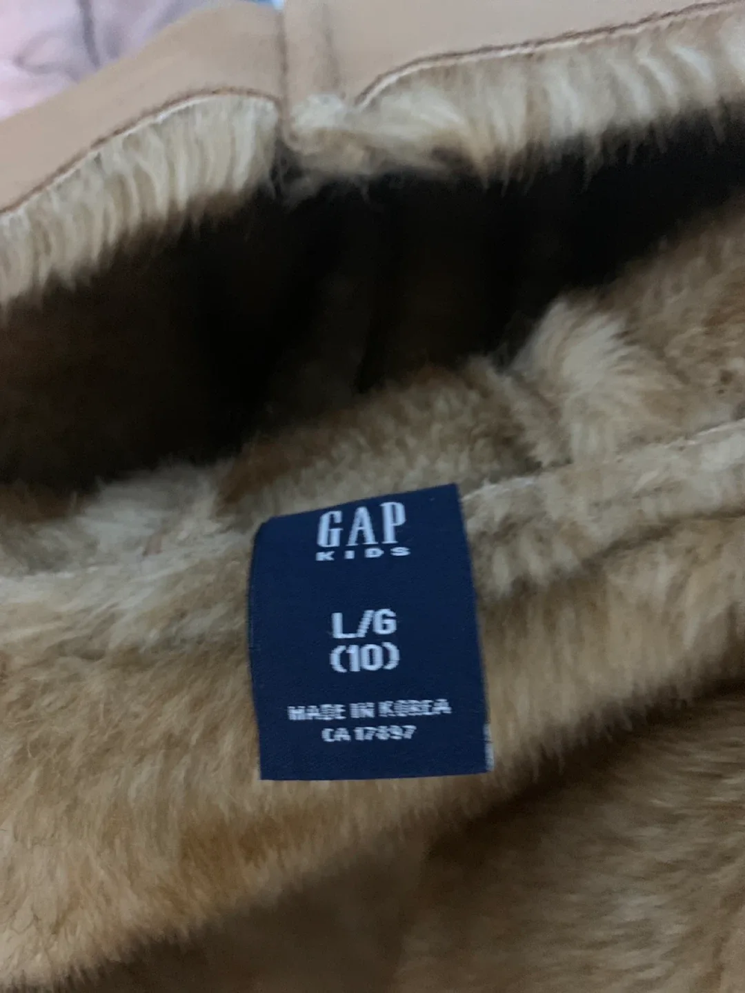 GAP Kids Faux Fur Lined Coat - Size L/G (10) image indicator(3)