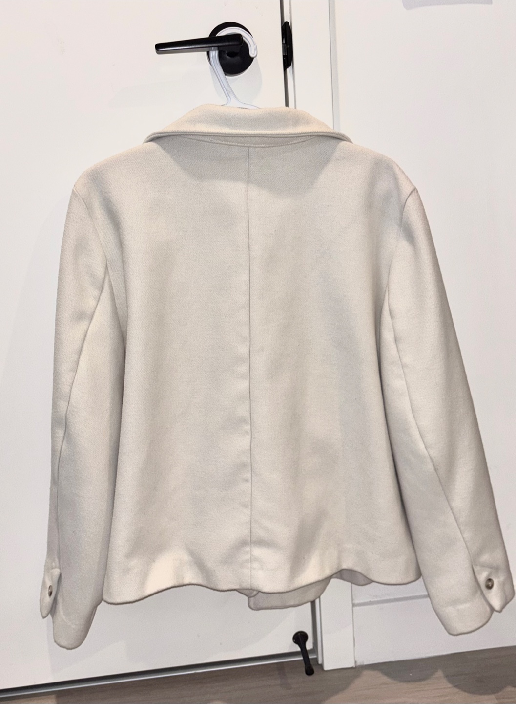 H&M Cream Double-Breasted Short Coat / Peacoat - photo 2