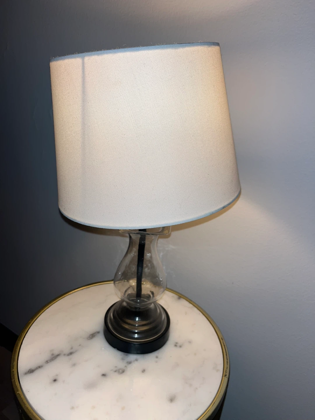 Table Lamp with White Shade