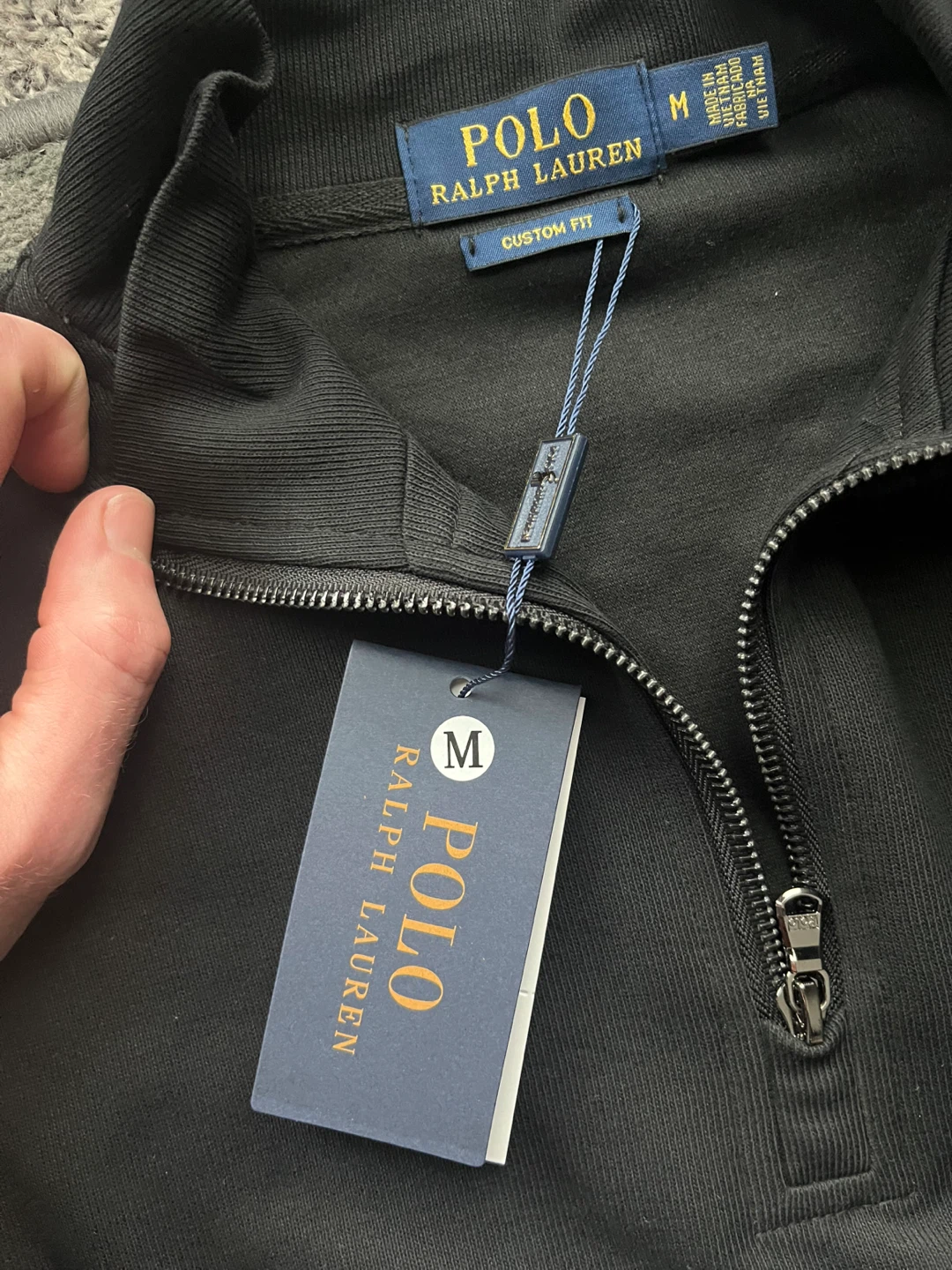 New Polo Ralph Lauren Custom Fit Black Pullover - M - photo 3