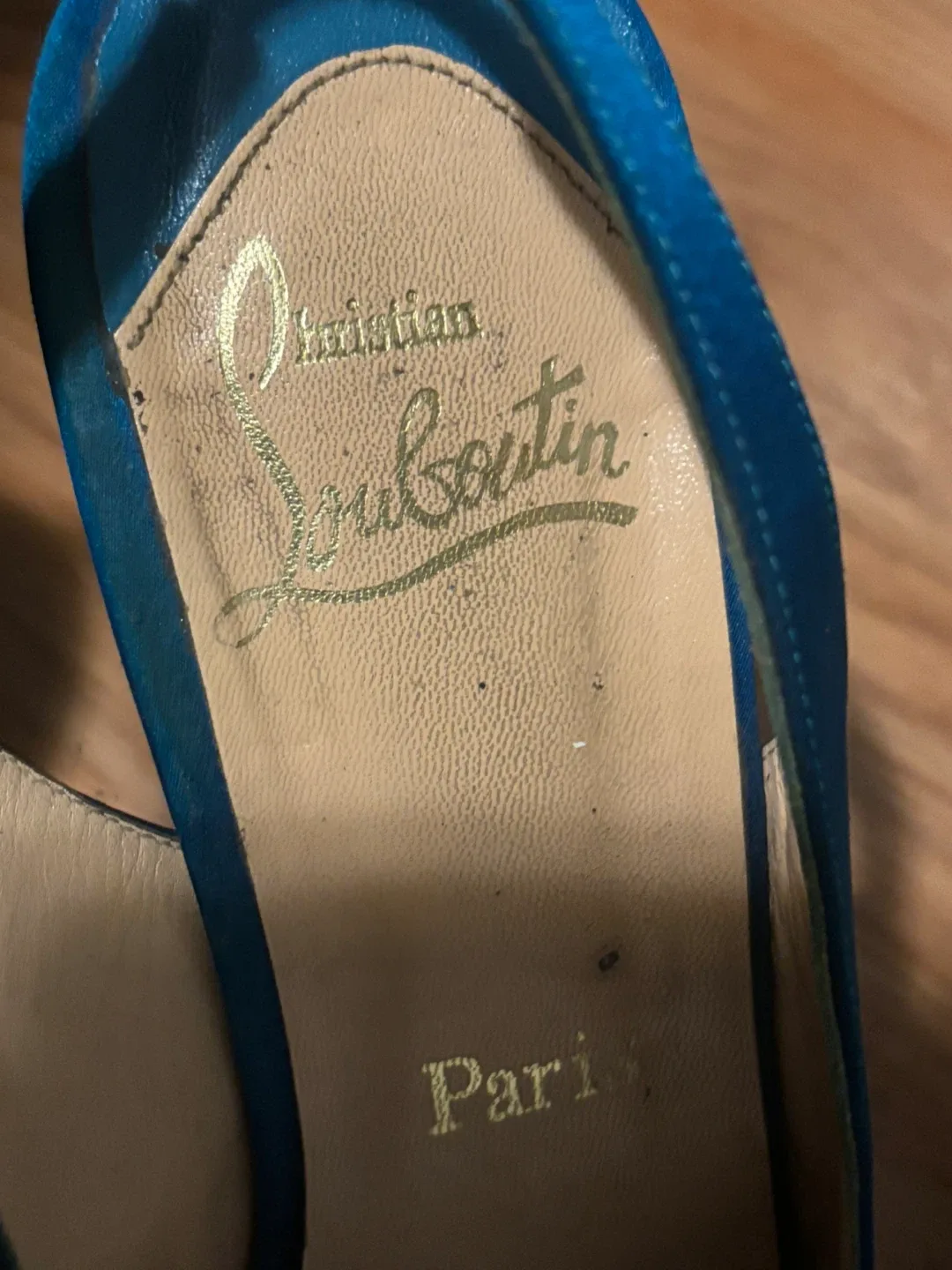 Christian Louboutin Glitter Slingback Heels - Size 37.5 image indicator(9)