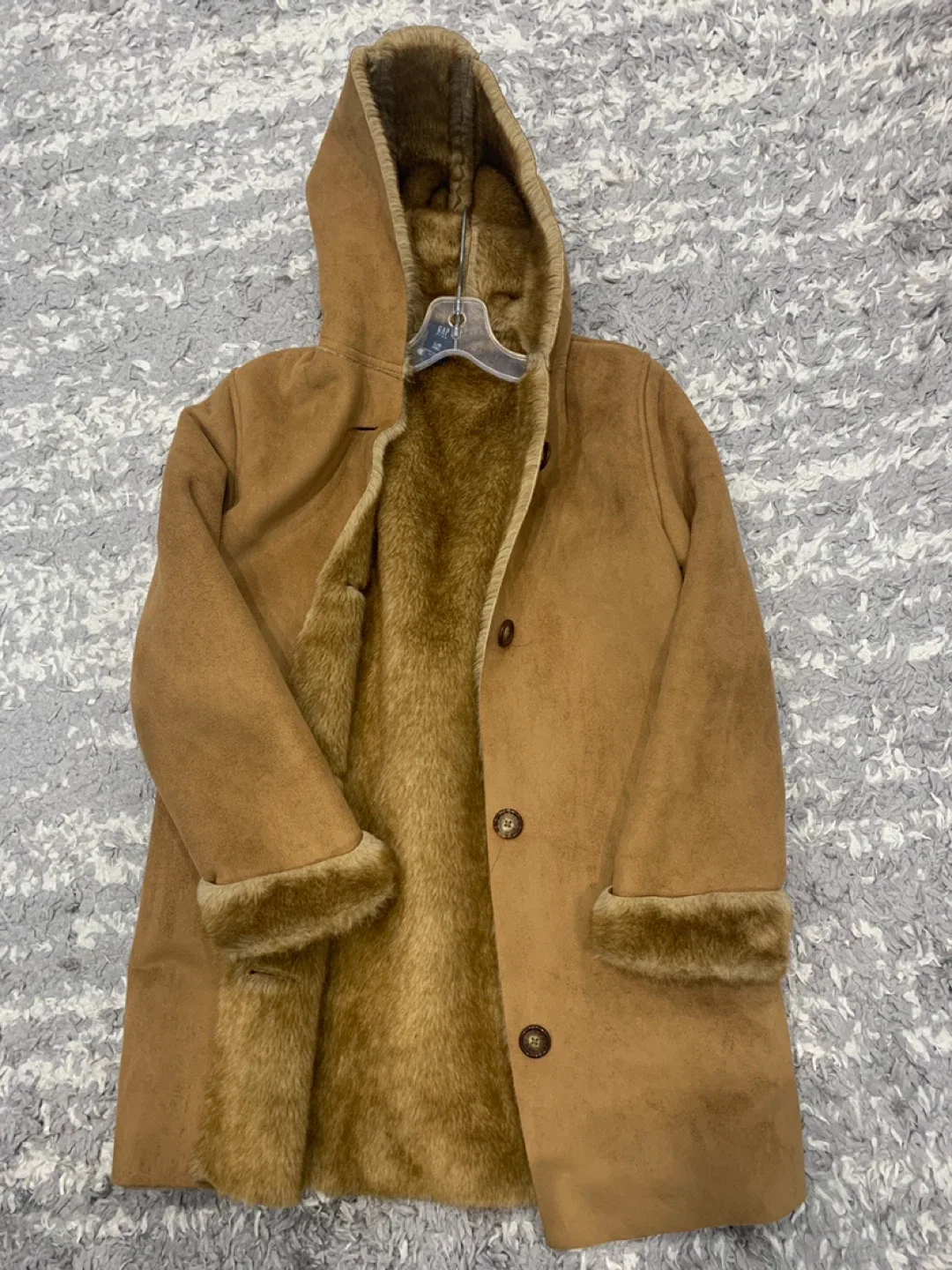 GAP Kids Faux Fur Lined Coat - Size L/G (10) image indicator(6)