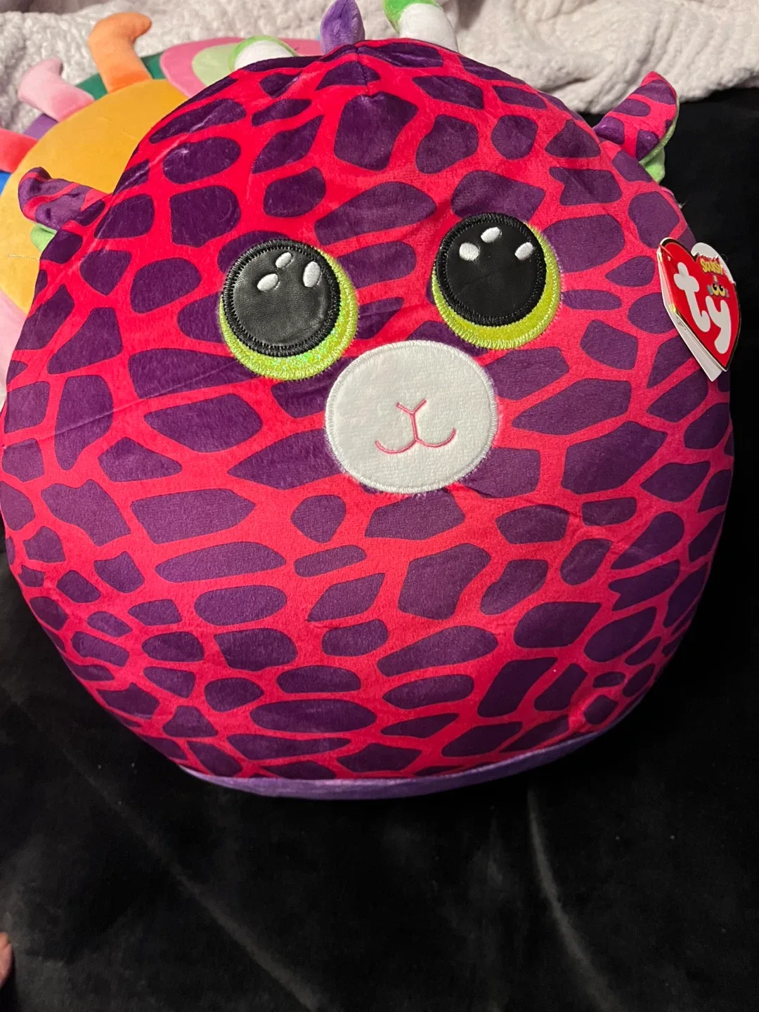 Ty Beanie Ballz - Purple & Pink Giraffe