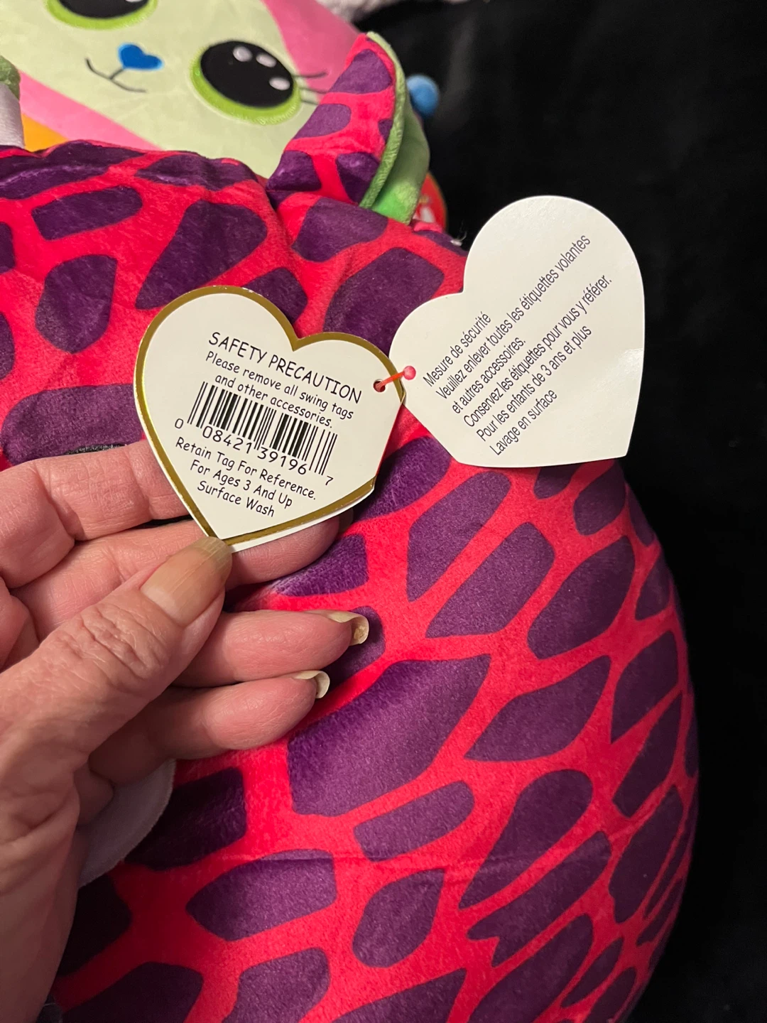 Ty Beanie Ballz - Purple & Pink Giraffe - photo 4