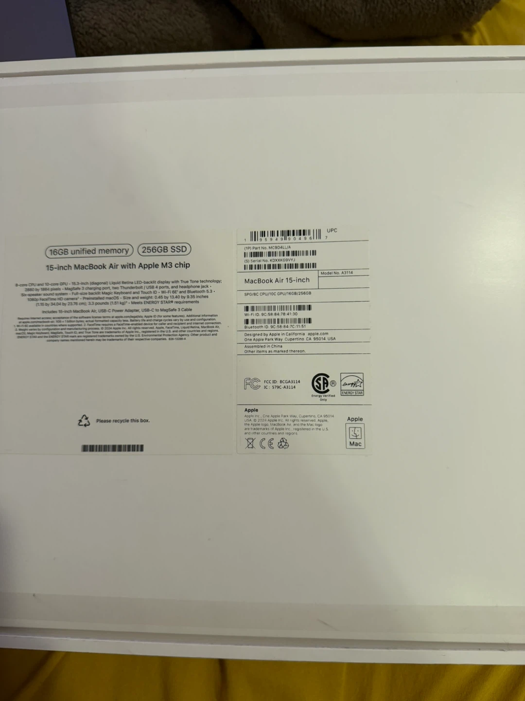 Apple MacBook Air 15-inch M3 Chip 256GB SSD - photo 3