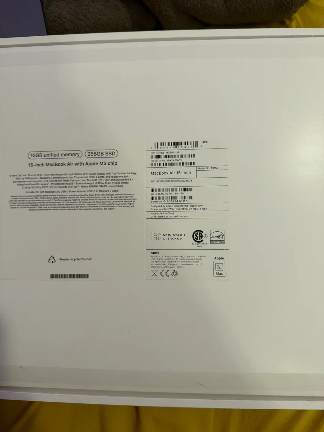 Apple MacBook Air 15-inch M3 Chip 256GB SSD image indicator(3)