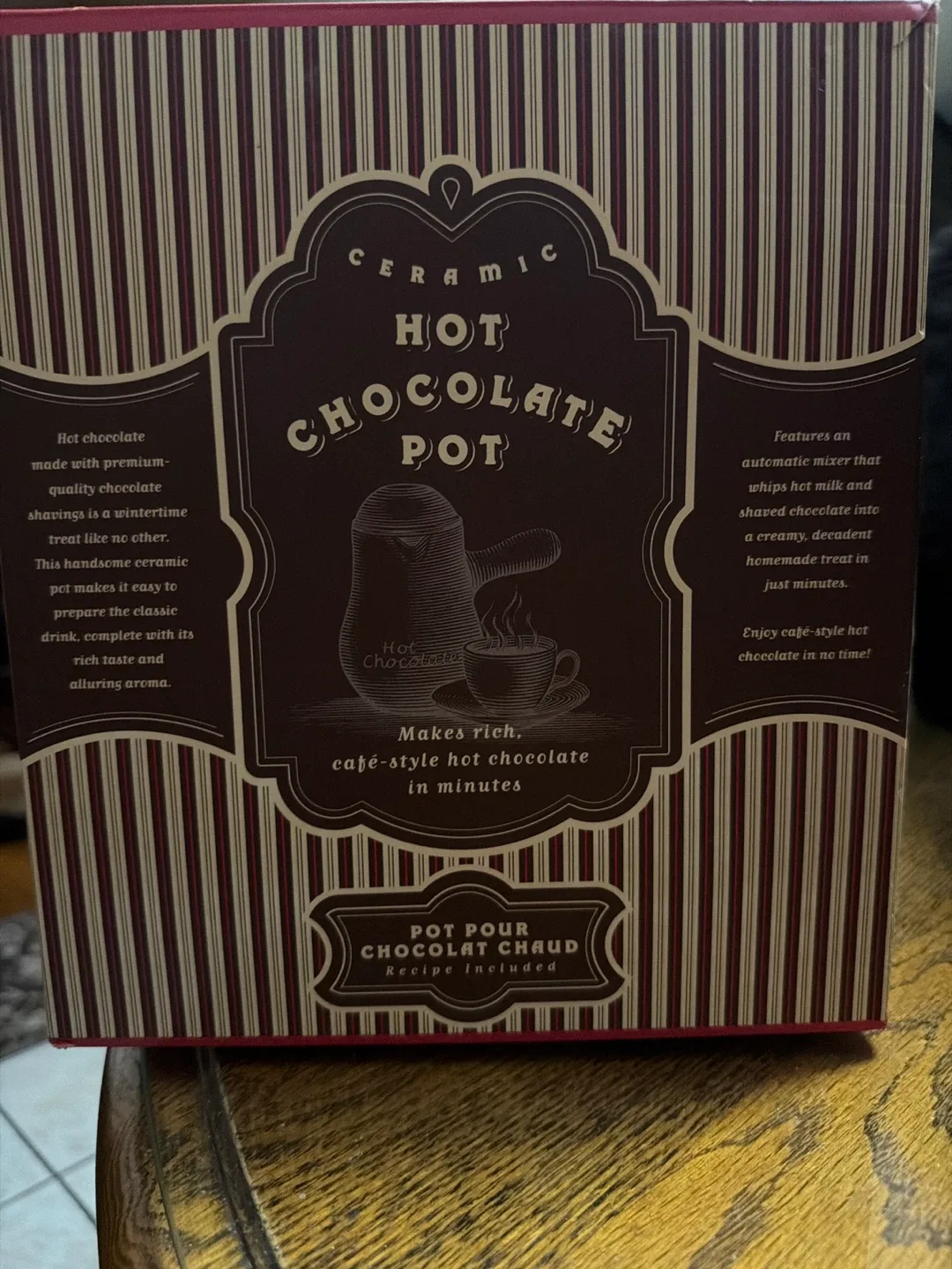 “Cleanout”Ceramic Hot Chocolate Pot - New in Box!