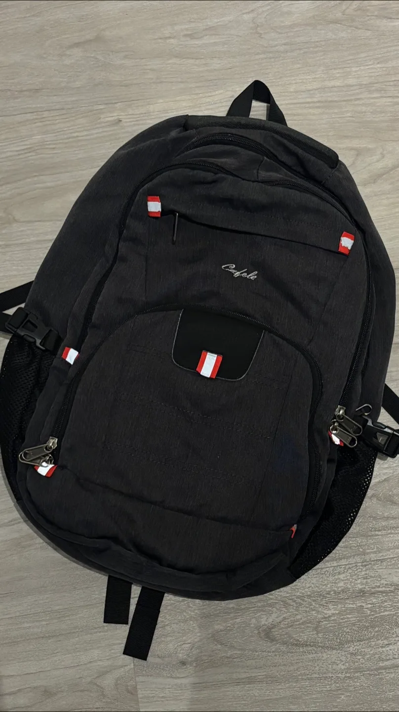 Black Multi-Compartment Backpack - Great for School/Work