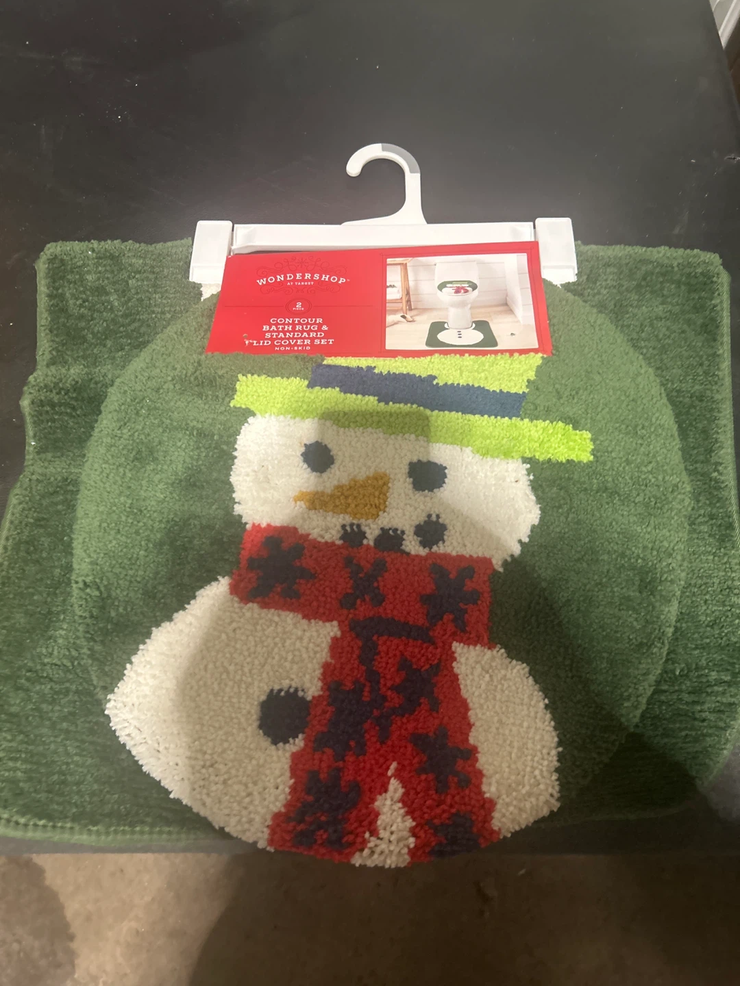 Wondershop Snowman Toilet Lid Cover Set