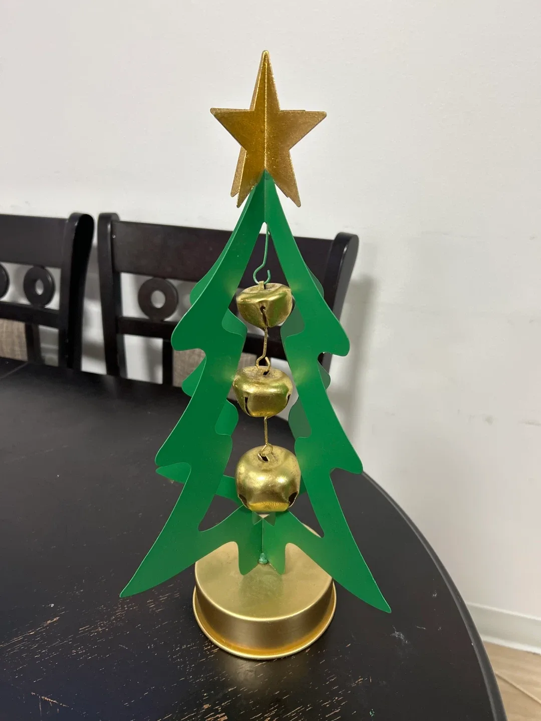 Metal Christmas Tree with Bells”#cleanout”