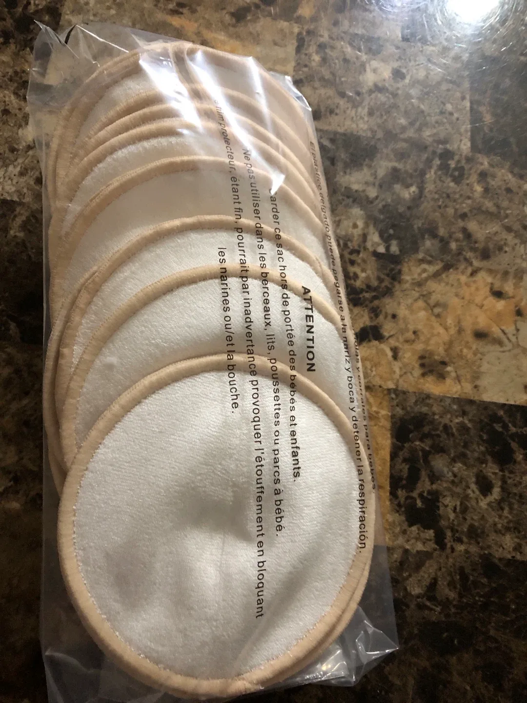 NEW-14 pcs Reusable Nursing Pads - Beige image indicator(2)