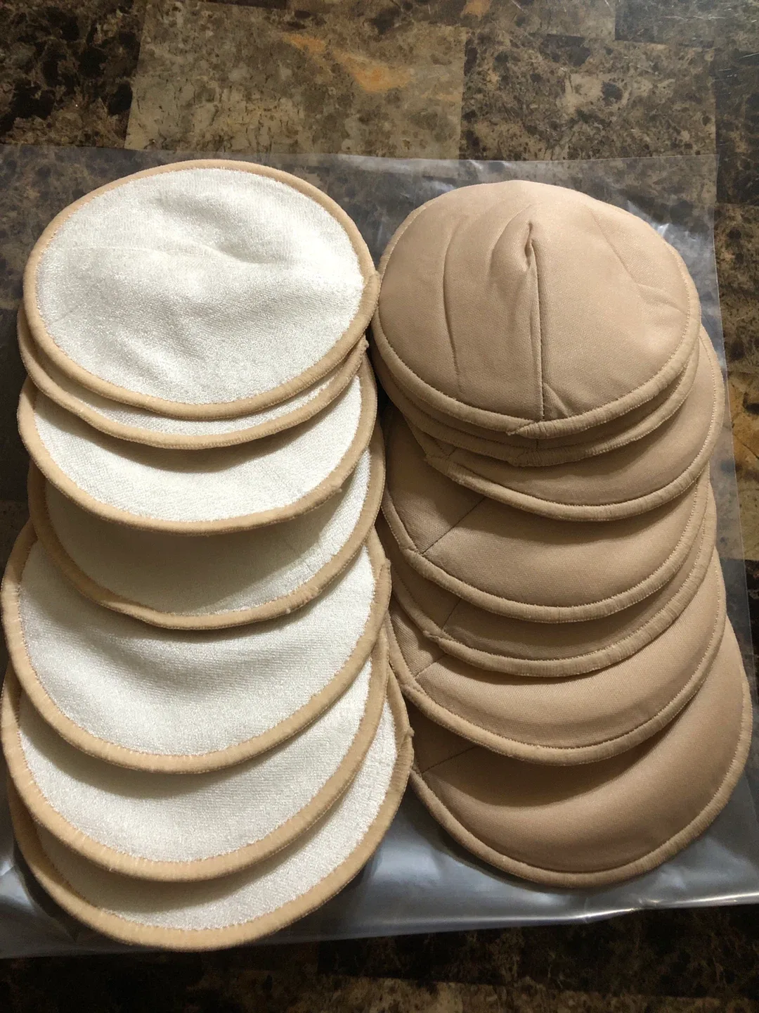 NEW-14 pcs Reusable Nursing Pads - Beige image indicator(3)