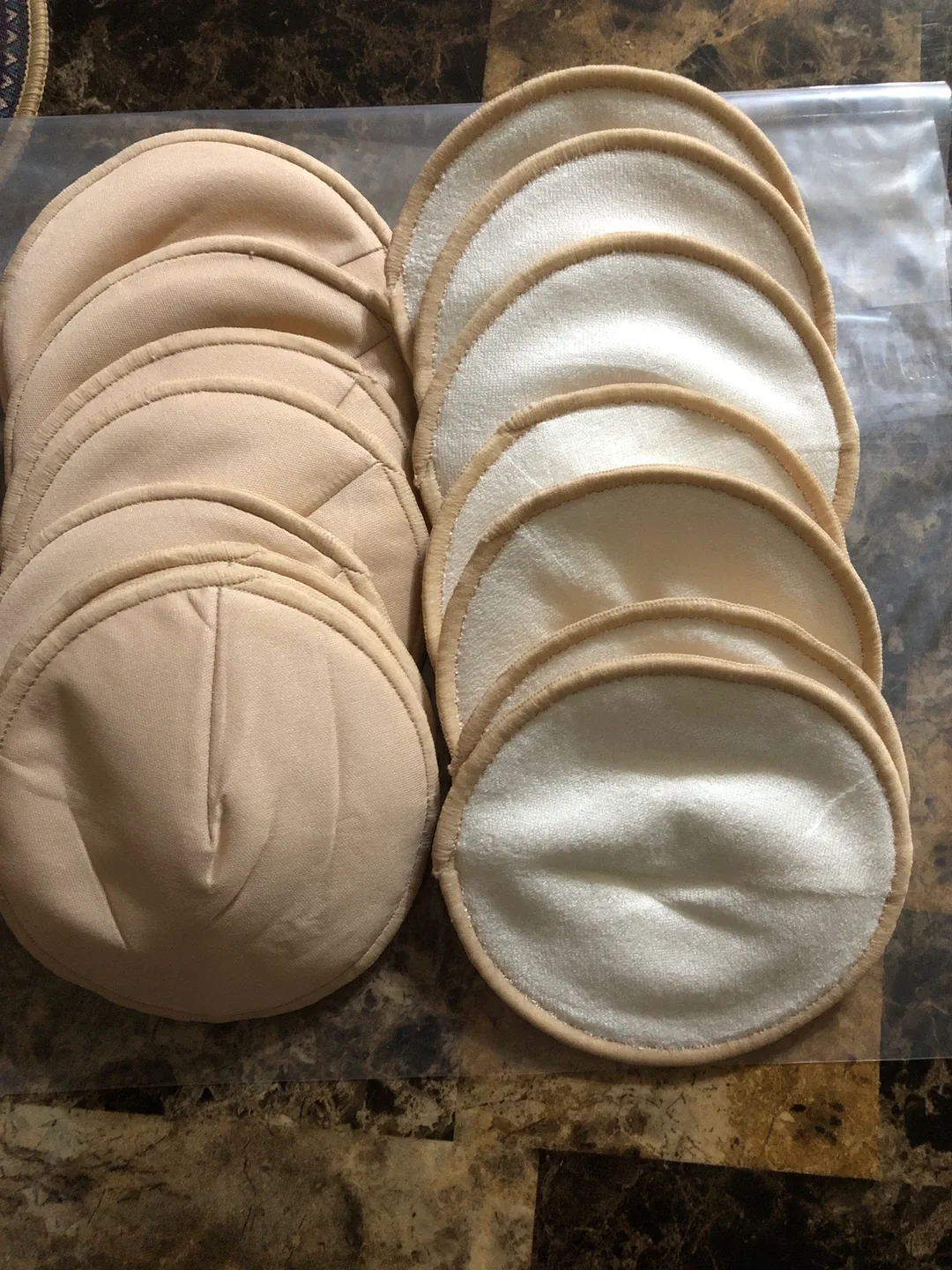 NEW-14 pcs Reusable Nursing Pads - Beige image indicator(5)
