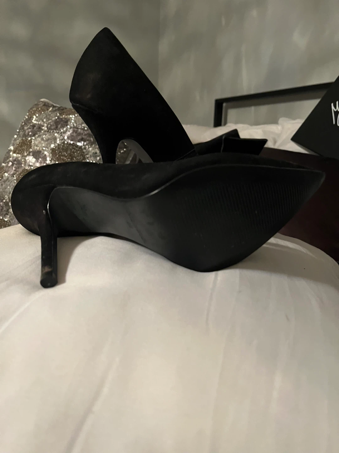 Steven Madden Black Suede heels size 9 - photo 4