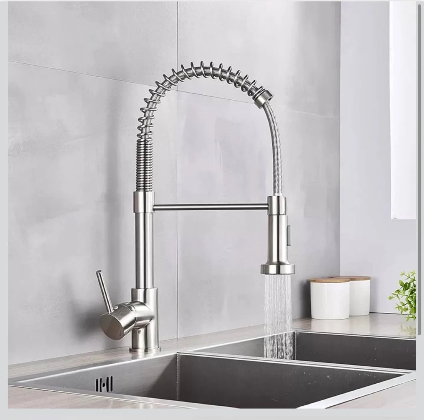 Brushed Nickel Kitchen Faucet with Pull Down Sprayer - Brand New image indicator(3)