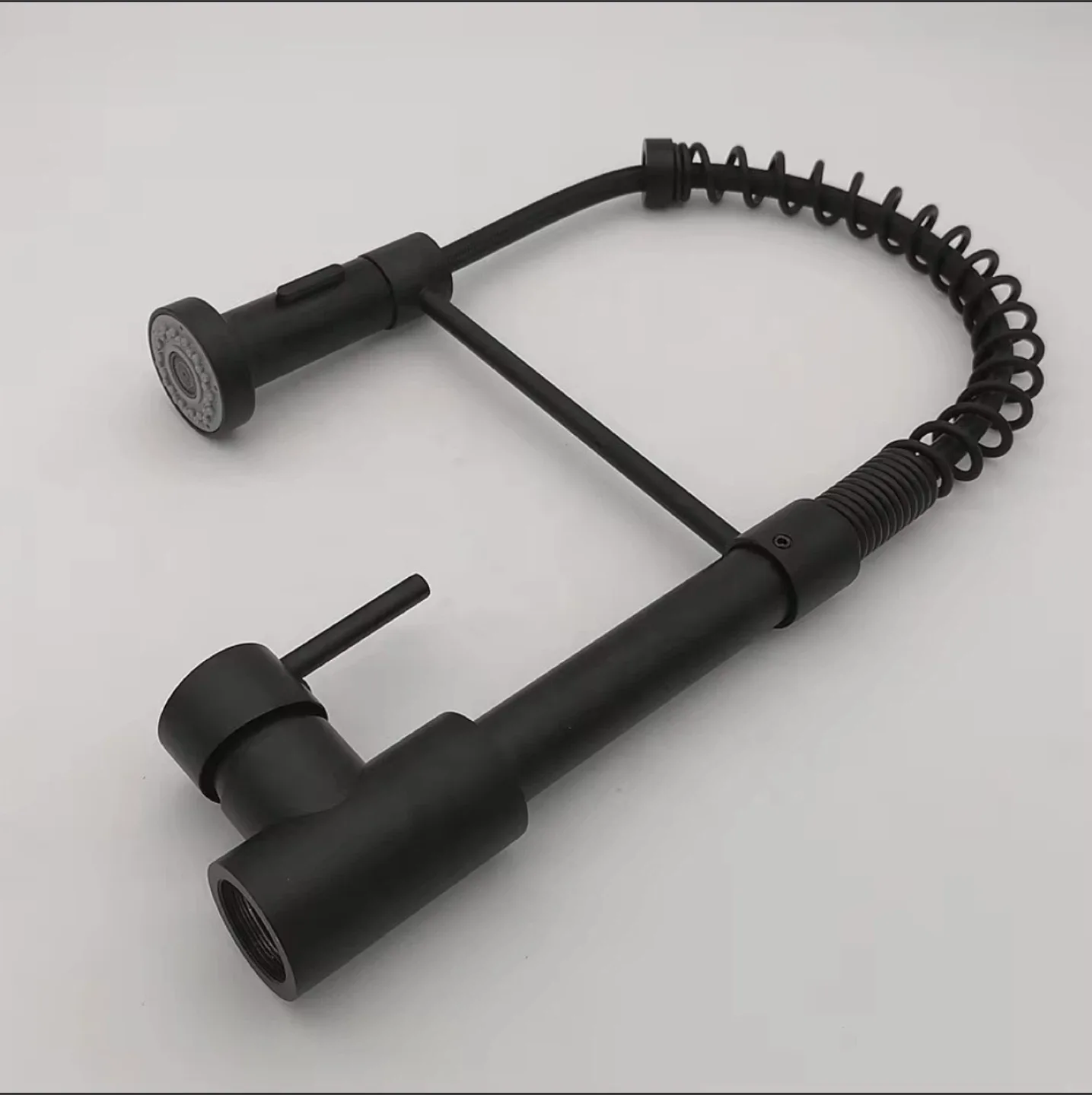 Matte Black Farmhouse Style Kitchen Faucet with Deck Plate image indicator(4)