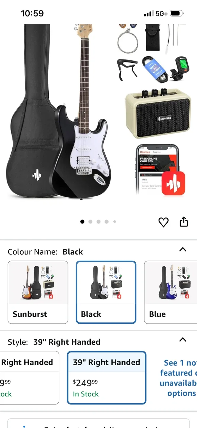 Guitar package.  New.  Everything u need image indicator(3)
