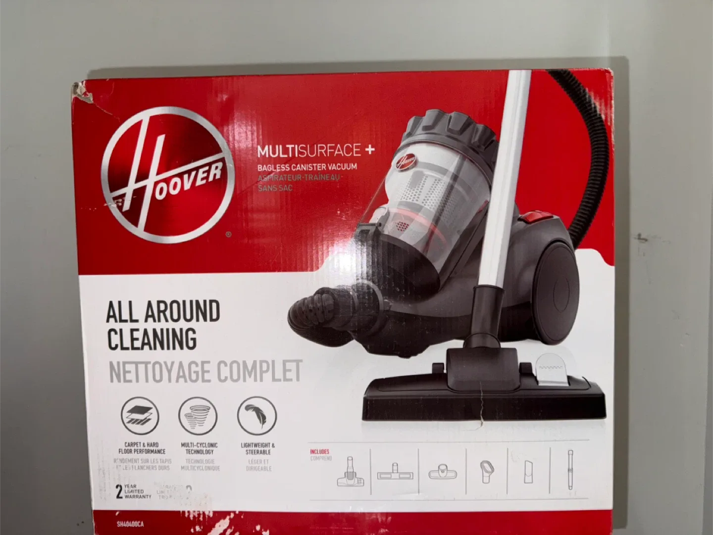 Hoover MultiSurface + Bagless Canister Vacuum