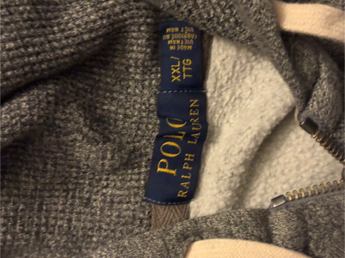 Polo Ralph Lauren Gray Full Zip Hoodie XXL - photo 3