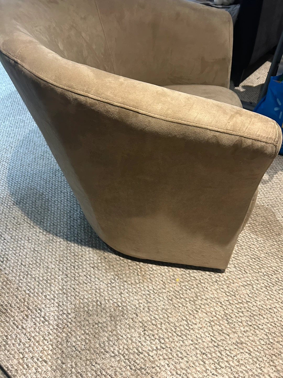 Beige Swivel Barrel Chair - photo 4