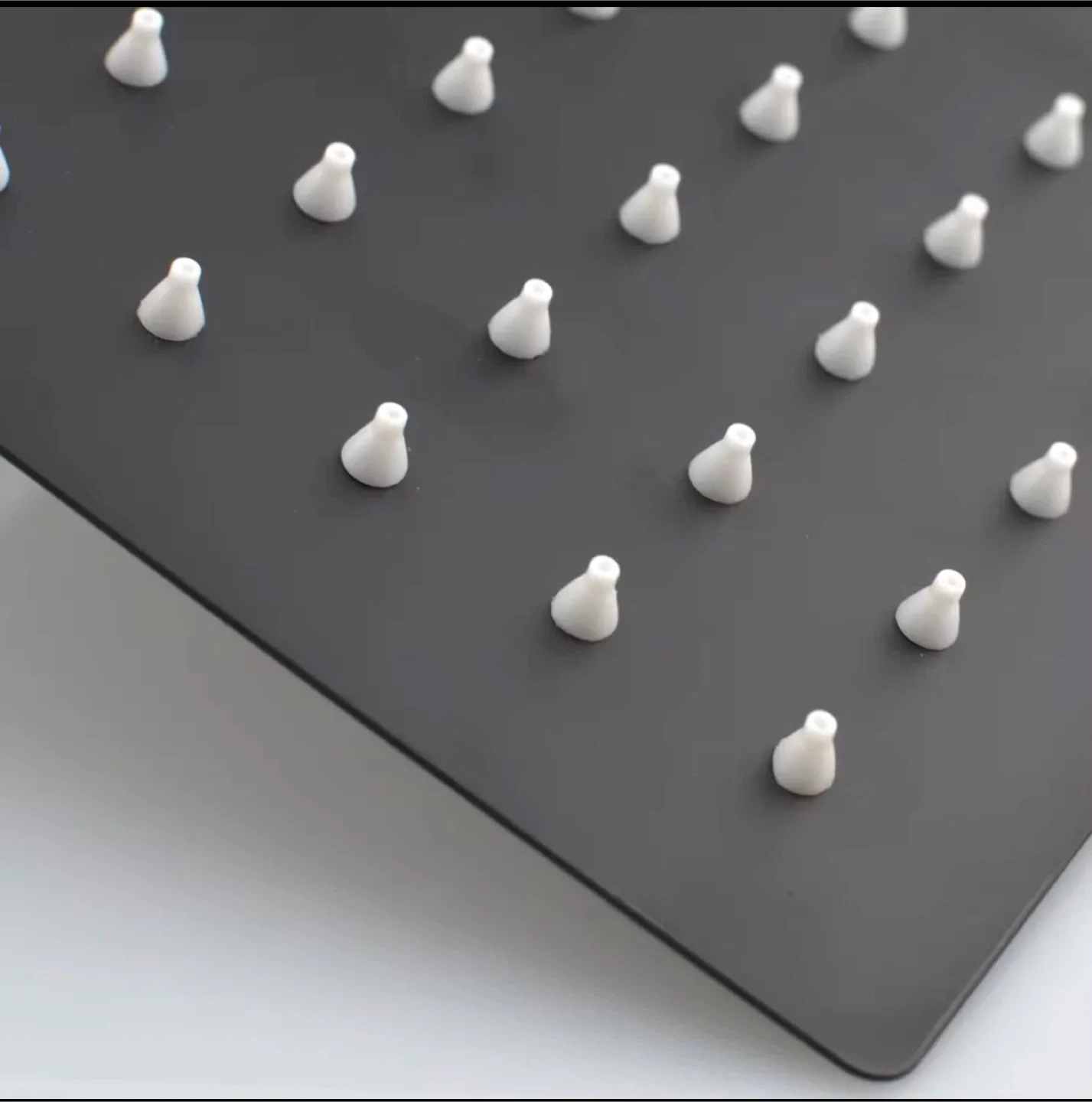 Black 8 Inch Square Shower Head with Handheld Spray image indicator(4)