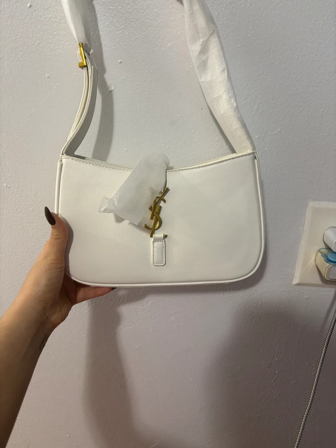YSL Hobo Bag White