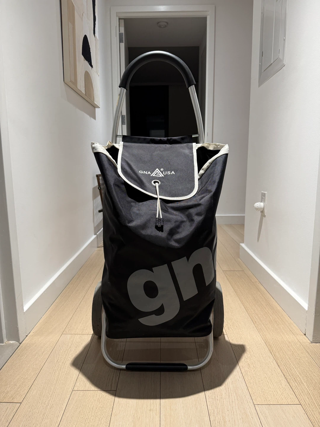 GNA USA Rolling Shopping Cart - Black